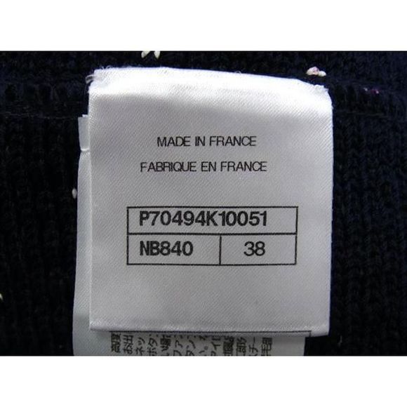 Chanel 21P P70494 Coco Mark Tweed Setup Cardigan Skirt 38 Clothing - Picture 8 of 10